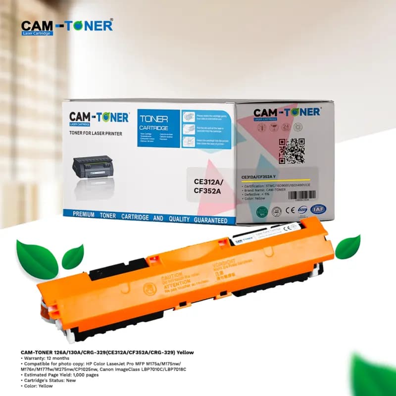 CAM-TONER 126A/ 130A/ CRG-329 (CE312A/ CF352A/ CRG-329) Yellow